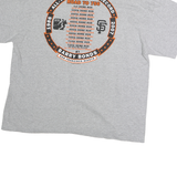 MAJESTIC Mens Grey Barry Bonds Graphic T-Shirt 2XL Short Sleeve Crew Neck Sports
