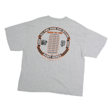 MAJESTIC Mens Grey Barry Bonds Graphic T-Shirt 2XL Short Sleeve Crew Neck Sports