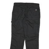 DICKIES Mens Cotton Blend Black Regular Fit Straight Leg Trousers W34 L31