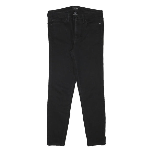 DKNY Womens Jeans Black Slim Skinny Denim W30 L27 Cotton Blend Zip Fastening