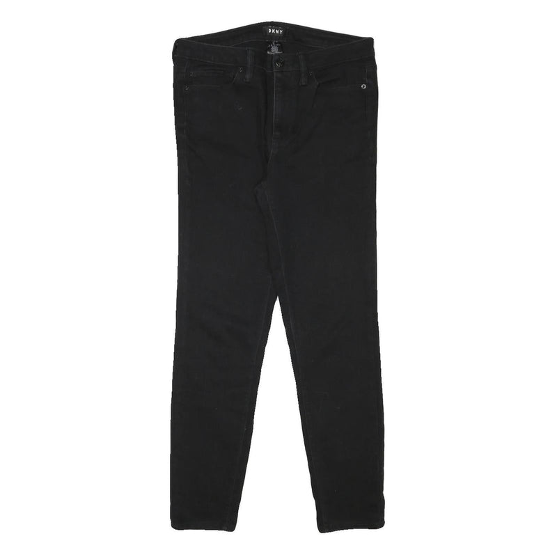 DKNY Womens Jeans Black Slim Skinny Denim W30 L27 Cotton Blend Zip Fastening
