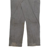 CARHARTT Mens Relaxed Fit Grey Cotton Blend Trousers W38 L32 Workwear Casual