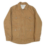 DICKIES Womens Beige Cotton Blend Zip Jacket S Plain Workwear Utility