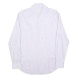 TOMMY HILFIGER Mens Blue & White Patterned Shirt M Cotton Blend Classic Fit