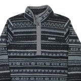 PATAGONIA Womens Grey & Black Patterned Jumper 1/4 Zip Polyester Blend M Outdoor