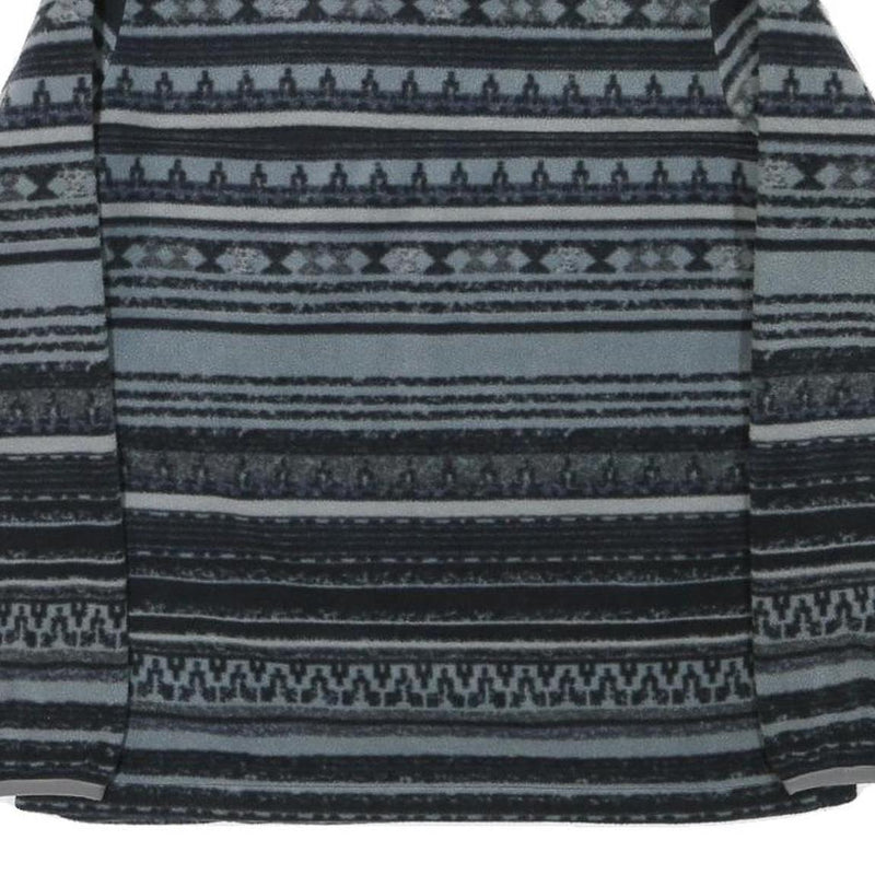 PATAGONIA Womens Grey & Black Patterned Jumper 1/4 Zip Polyester Blend M Outdoor