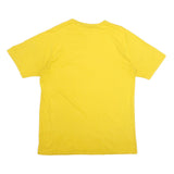 CHAMPION Mens Yellow Graphic T-Shirt L Short Sleeve Crew Neck Cotton Casual