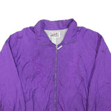BILLBLASS Womens Purple Zip Jacket S Polyester Blend Embroidered Plain Stylish