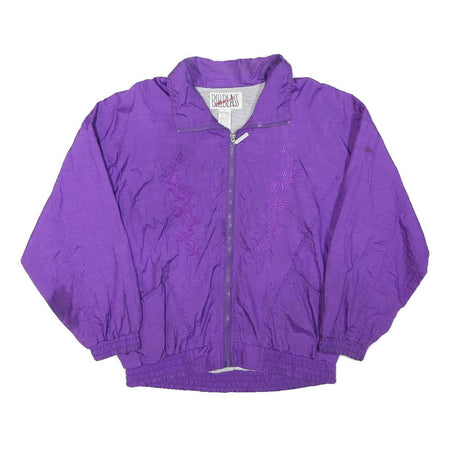 BILLBLASS Womens Purple Zip Jacket S Polyester Blend Embroidered Plain Stylish