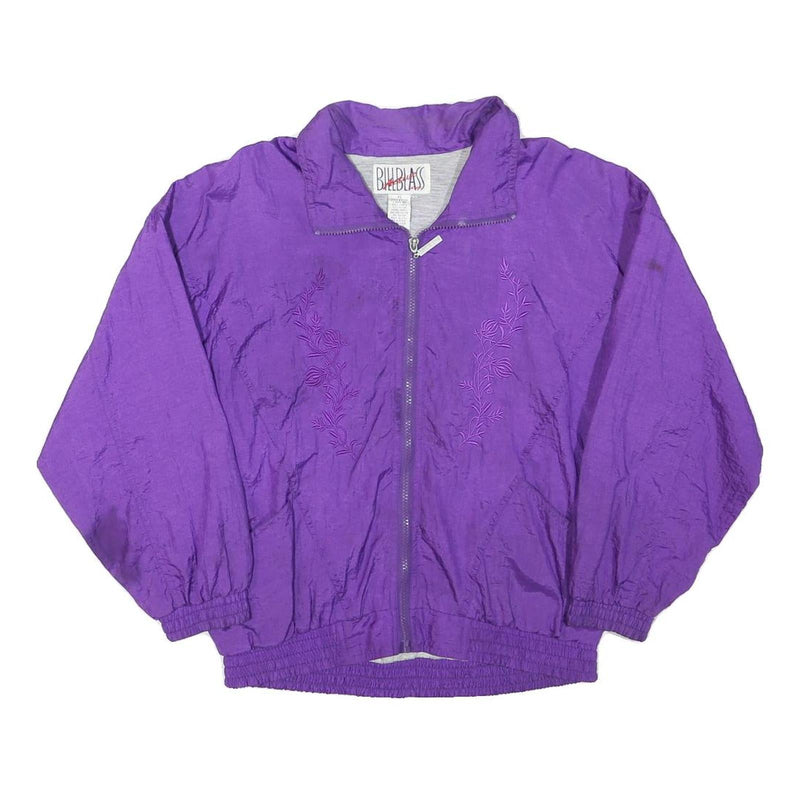 BILLBLASS Womens Purple Zip Jacket S Polyester Blend Embroidered Plain Stylish