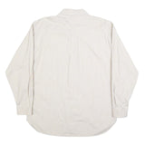 TOMMY HILFIGER Mens Beige Checked Shirt L Cotton Blend Formal Smart Casual