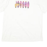 AIR JORDAN Mens White L Graphic T-Shirt Short Sleeve Crew Neck Casual