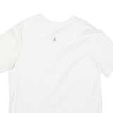 AIR JORDAN Mens White L Graphic T-Shirt Short Sleeve Crew Neck Casual