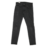 LEVI'S 512 BIG E Mens Jeans Black Classic Skinny Denim W32 L29 Vintage Zip