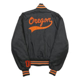 JOSTEN'S Mens Black & Orange Panthers Softball Varsity Jacket M Nylon Button