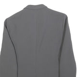 EMPORIO ARMANI Mens Grey Jacket S Polyester Plain Button Fastening Classic