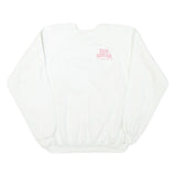 HANES Mens White Cotton Blend Sweatshirt XL Lucas & Mercier Company Printed Crew