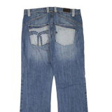 X-RAY JEANS Womens Blue Regular Fit Straight Denim Medium W36 L34 Cotton Blend