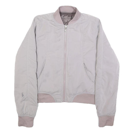 LULULEMON Womens Pink Nylon Bomber Jacket XS Reversible Zip Lightweight