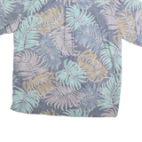 COOKE STREET Mens Blue & Brown Leaf Print Shirt XL Casual Cotton Blend Short