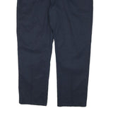 DICKIES Mens Cotton Blend Navy Regular Fit Straight Leg Trousers W42 L29