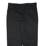 DICKIES Mens Cotton Blend Black Regular Straight Trousers W42 L29 Workwear
