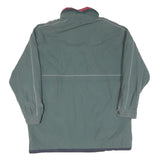 Mens Green Polyester Blend Jacket L Zip Casual Outerwear
