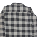 BTC Mens Black & Grey Check Flannel Shirt XL Cotton Blend Casual Workwear