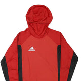 ADIDAS Mens Red & Black Jacket XS Polyester Blend Zip Hoodie Sportswear
