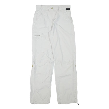 SCHOFFEL Womens White Regular Fit Straight Leg Trousers W27 L30 Outdoor Casual