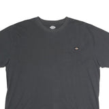 DICKIES Mens Black Pocket T-Shirt 2XL Short Sleeve Crew Neck Plain Cotton