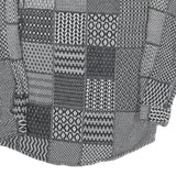 Mens Black & White Patchwork Pattern Casual Cotton Shirt S Stylish Long Sleeve