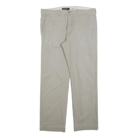 DOCKERS Mens Slim Cotton Blend Beige Slim Fit Trousers W35 L30 Casual Smart Wear