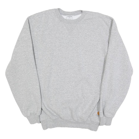 CARHARTT Mens Grey Cotton Blend Crew Neck S Classic Pullover Sweatshirt