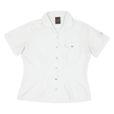 MAMMUT Womens White & Grey Checked Shirt M Short Sleeve Button Front Lightweight