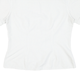 MAMMUT Womens White & Grey Checked Shirt M Short Sleeve Button Front Lightweight