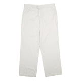 CALVIN KLEIN JEANS Womens Cotton White Relaxed Straight Trousers W32 L30