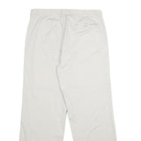 CALVIN KLEIN JEANS Womens Cotton White Relaxed Straight Trousers W32 L30
