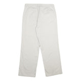 CALVIN KLEIN JEANS Womens Cotton White Relaxed Straight Trousers W32 L30