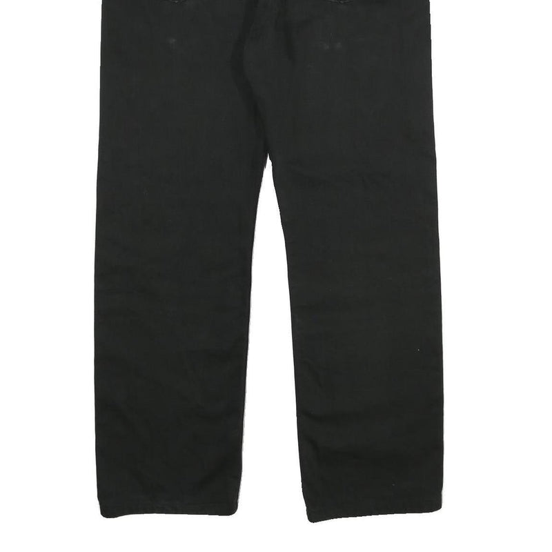 LEVI'S 751 Mens Jeans Black Regular Straight Denim W33 L30 Zip Cotton