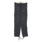 CARHARTT Mens Cotton Blend Black Regular Fit Trousers W29 L32 Cargo Pockets Zip