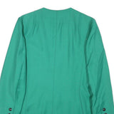 YARELL Womens Green Wool Blend Jacket L Button Plain Classic Tailored