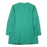 YARELL Womens Green Wool Blend Jacket L Button Plain Classic Tailored