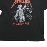METALLICA Mens Black XL Graphic T-Shirt Short Sleeve Crew Neck Band Cotton Blend