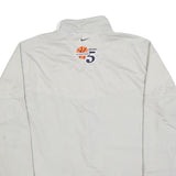 NIKE Mens White Nevada Starting 5 Zip Jacket L Polyester Blend Sportswear