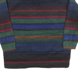 FUN SPIRIT Womens Multicolour Patterned Pullover Jumper 1/4 Zip M Striped Casual