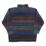 FUN SPIRIT Womens Multicolour Patterned Pullover Jumper 1/4 Zip M Striped Casual