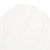 SUSAN BRISTOL Womens White Shirt UK 10 Floral Embroidered Collar Button Shirt