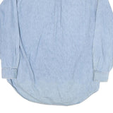 FARGO Mens Blue Denim Shirt L Cotton Blend Button Down Collar Long Sleeve Casual