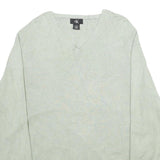 CALVIN KLEIN Mens Beige Plain Cotton Plain V-Neck Basic Knit XL Jumper